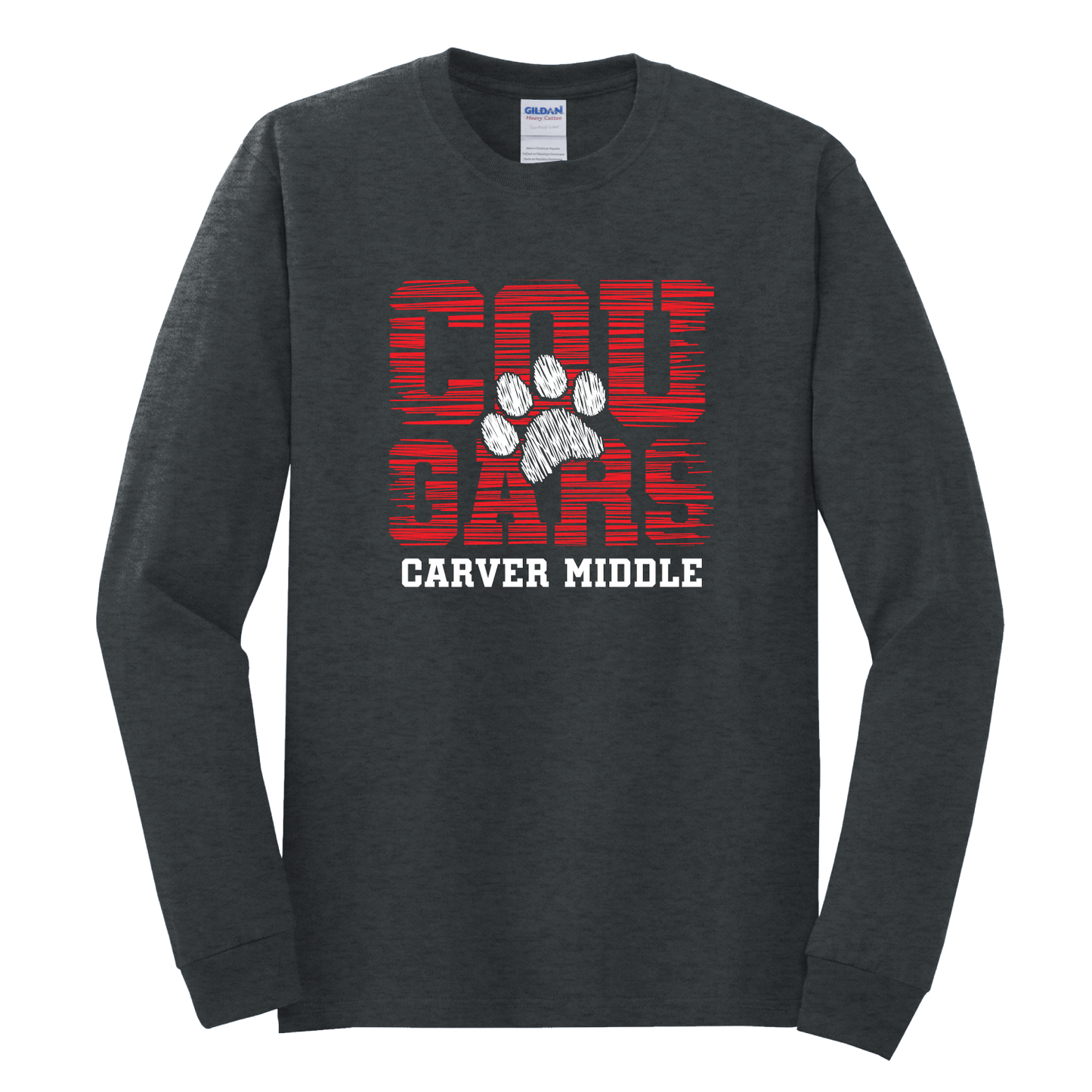 Distressed Carver Cougar Long Sleeve