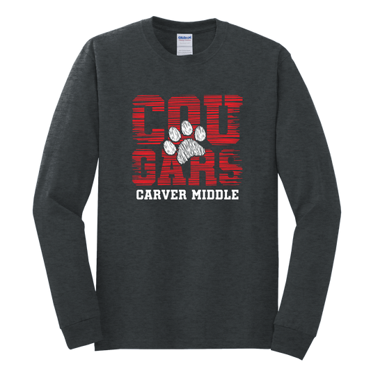 Distressed Carver Cougar Long Sleeve