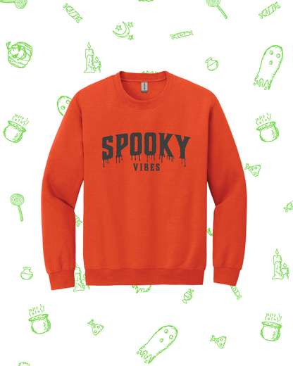 Spooky Vibes Puff Print Sweatshirt Adult