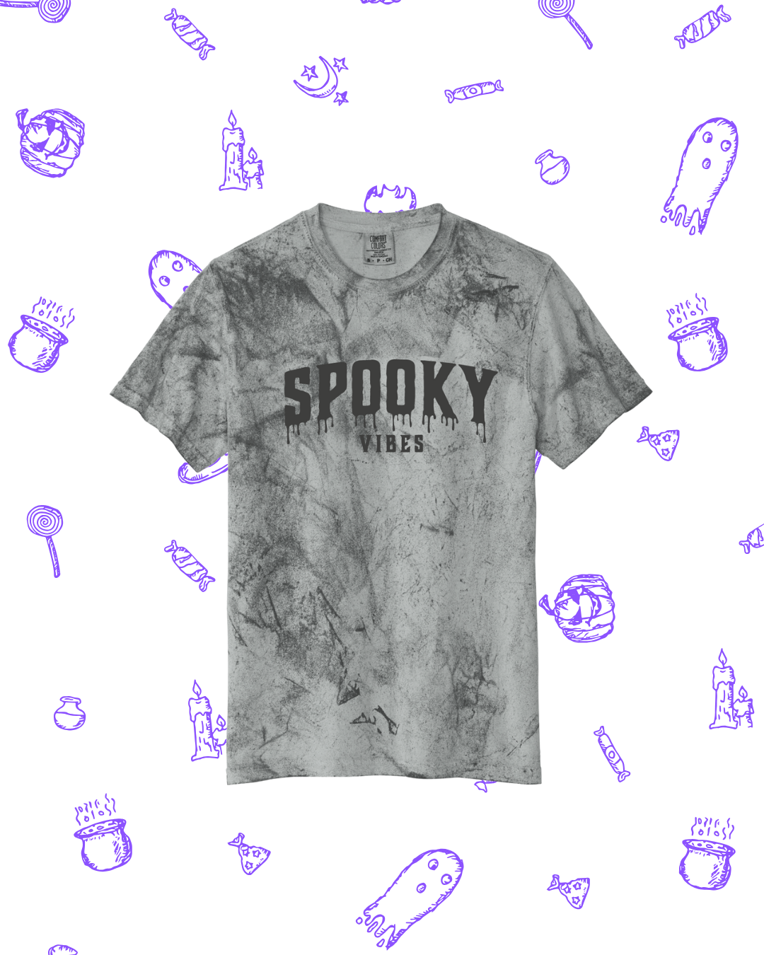 Spooky Vibes Puff Print T-Shirt