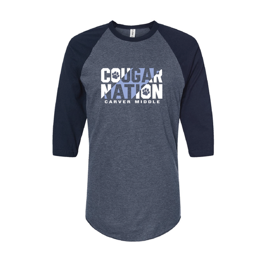 Carver Nation Raglan 3/4 Sleeve